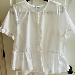 Madewell Peplum Ruffle Blouse